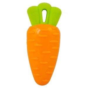 Multipet Harvesters 5" Rubber Dog Toy Harvest Carrot Veggie with squeaker